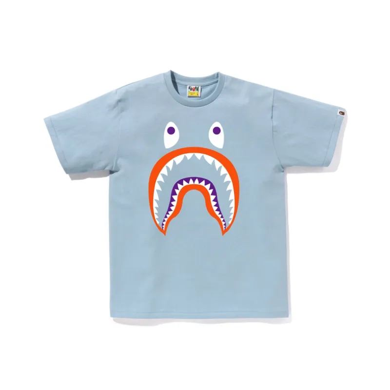 A BATHING APE Colors Shark Ponr Tee-4