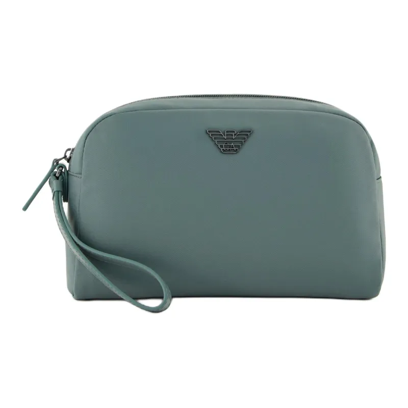 EMPORIO ARMANI Polyamide Clutch Men's Amber Green-0