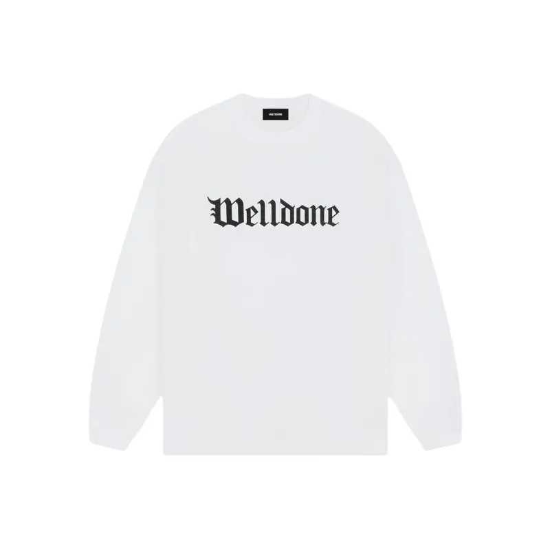 WE11DONE Logo print Long sleeve T shirt-0