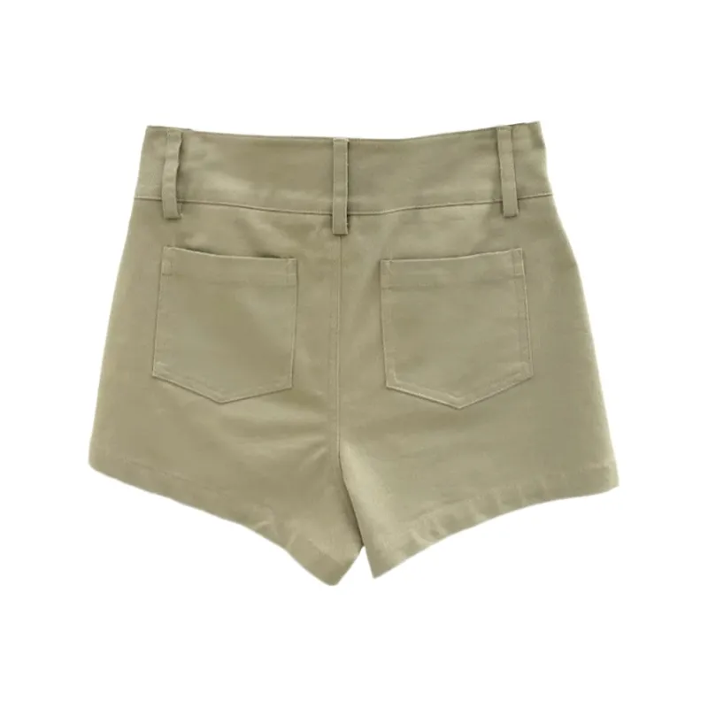 Yvetteclassic Denim Shorts Women's Khaki-1