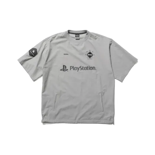 Playstation X F.C Real Bristol PlayStation Co-brand T-Shirts Unisex Light Gray