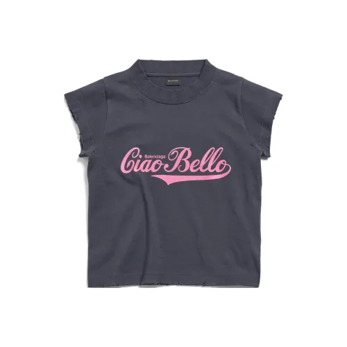 Balenciaga Ciao Bello Shrunk T shirt Camilla In Black