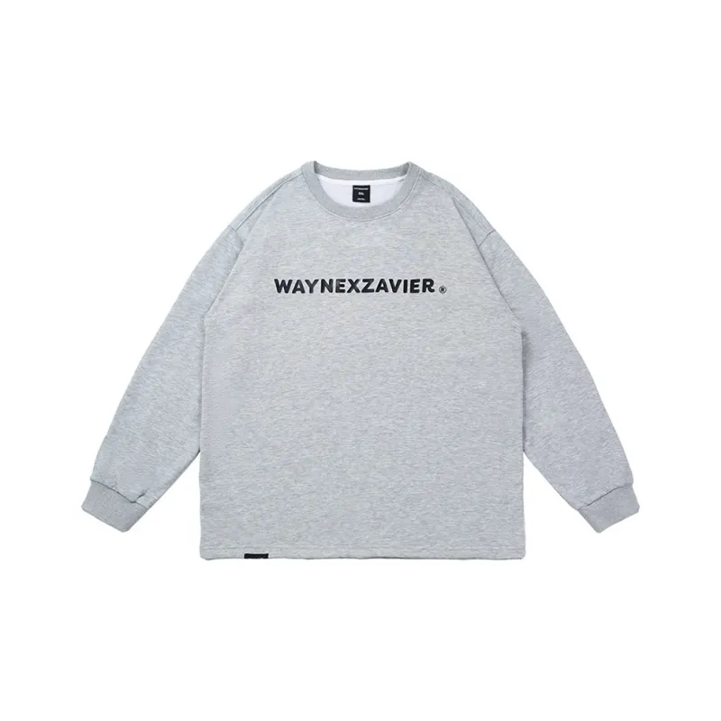 WAYNEXZAVIER Crew Neck Loose Fit Sweatshirt Unisex-0