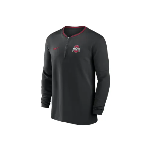 Nike Ohio State Buckeyes Sideline Coach Men's Nike Dri FIT College 1/2 Zip Long Sleeve Top
