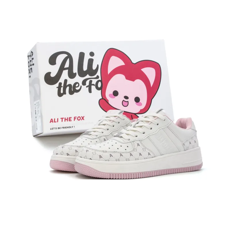 ALI THE FOX Skateboard Shoes Unisex Low Top Milk Tea Powder/Iceberg Blue-15