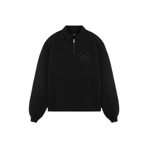 REPRESENT Season Tour Quarter Zip Sweater Sweatshirt Men's Black