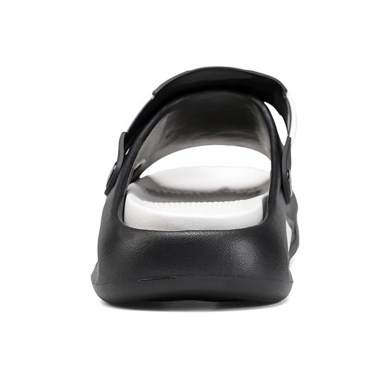 JEANSWEST New National Innovation Unique Black White Color Scheme Beach Sandals Men's-4