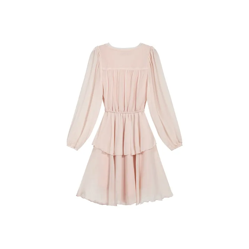 PLANE DRIFT Long Sleeved Dresses Women's Pink-1