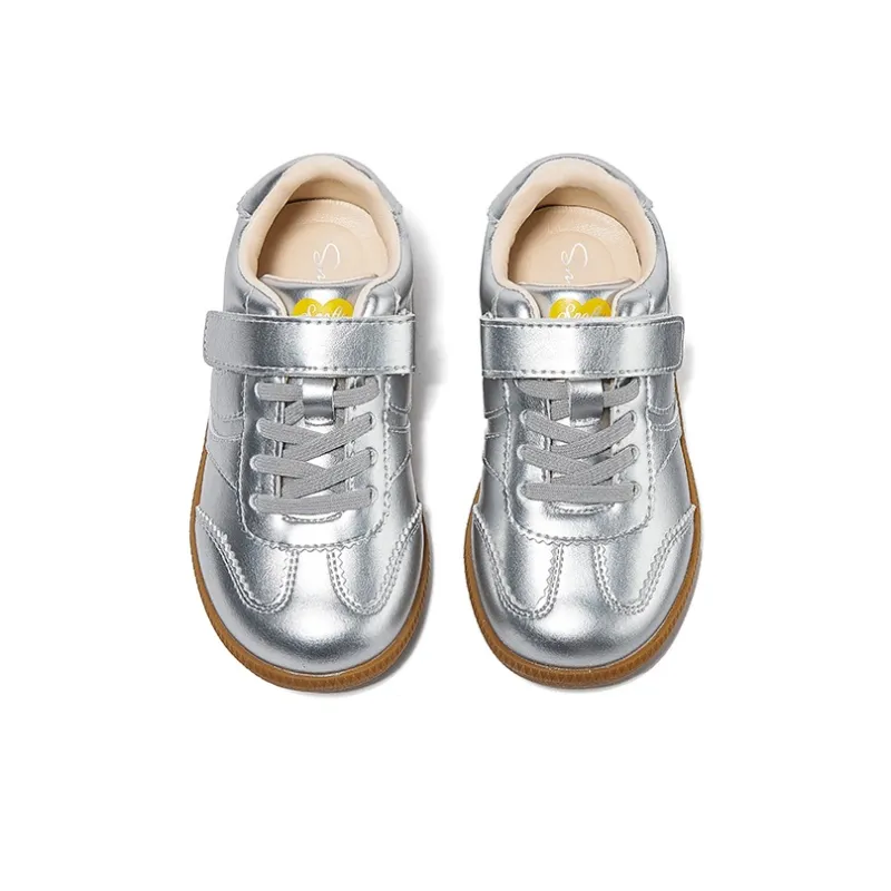 Snoffy Anti Slip Wear Resistant Low Top Kids' Skateboarding Shoes Silver Kids'-2