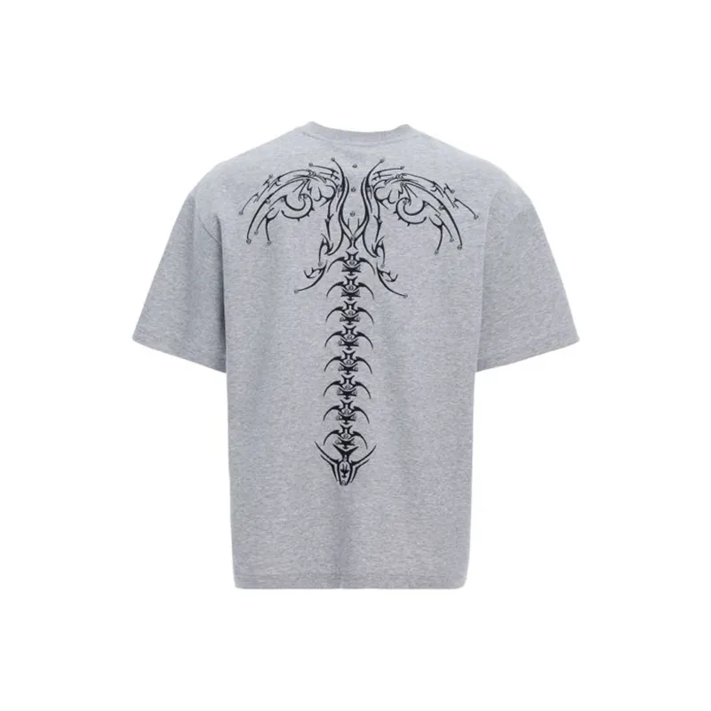 TESTUNG American Vintage Luxury Streetwear Trendy Loose Fit Versatile Short Sleeved T Shirts Unisex-0