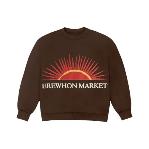 Cactus Plant Flea Market CPFM X Erewhon 콜라보레이션 시리즈 커피 브라운 남녀공용 맨투맨