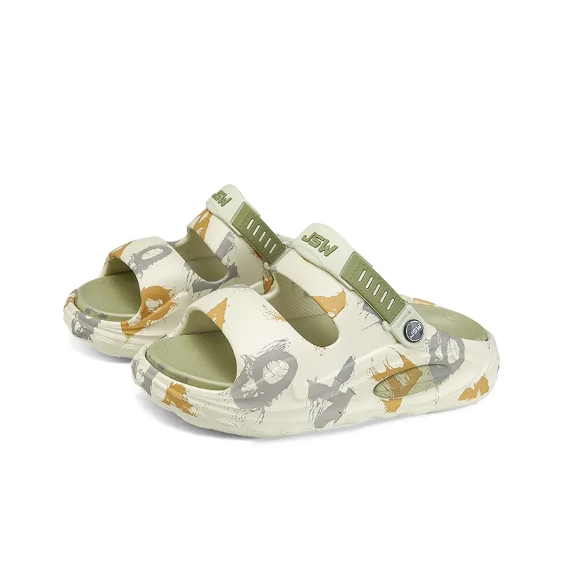 JEANSWEST The Unique Graffiti Niche Design Sense Of The National Tide Beach Sandals Men's-17