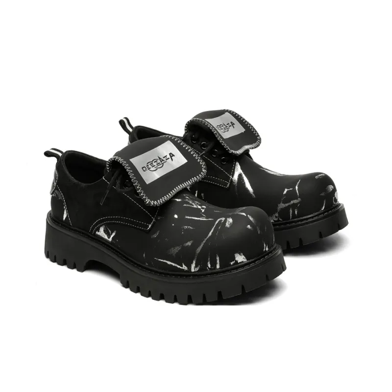 PAVEA Low Top Casual Shoes Unisex Black-1