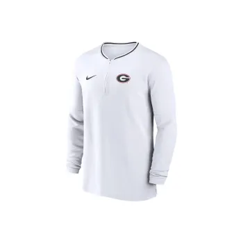 Nike Georgia Bulldogs Sideline Coach Men's Nike Dri FIT College 1/2 Zip Long Sleeve Top