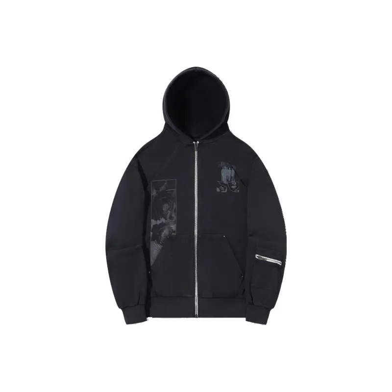 Pleasures X LiNing Sweatshirts Unisex Black-0