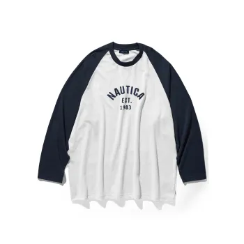 Nautica White Sail Long Sleeved T Shirts Unisex