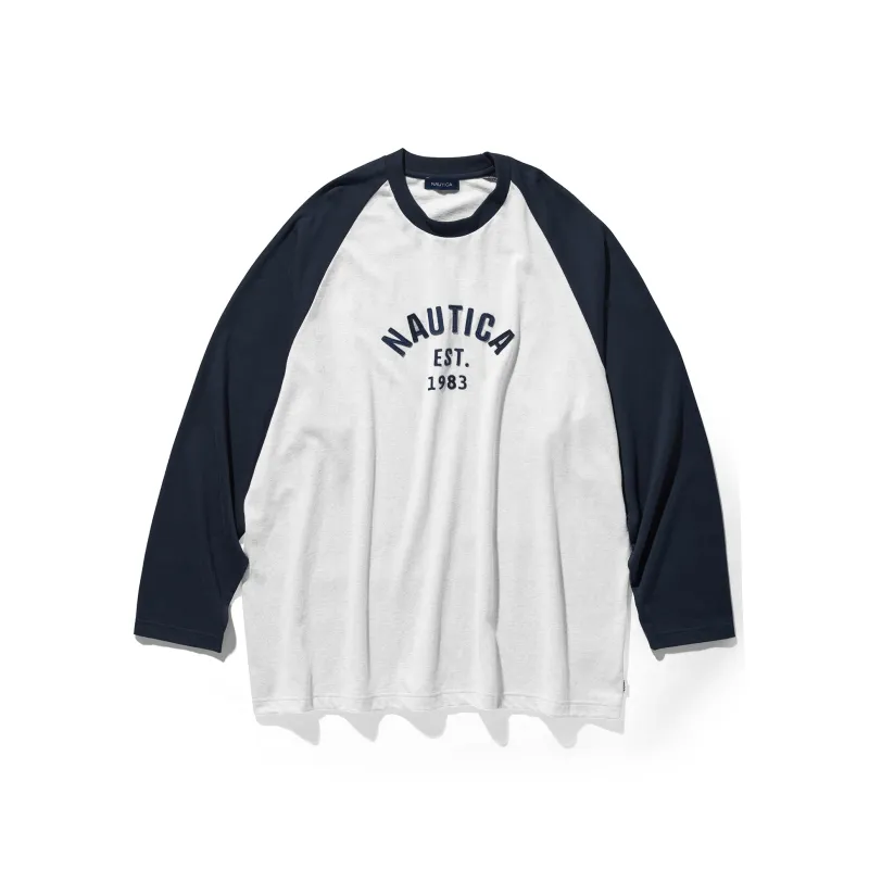 Nautica White Sail Long Sleeved T Shirts Unisex-0