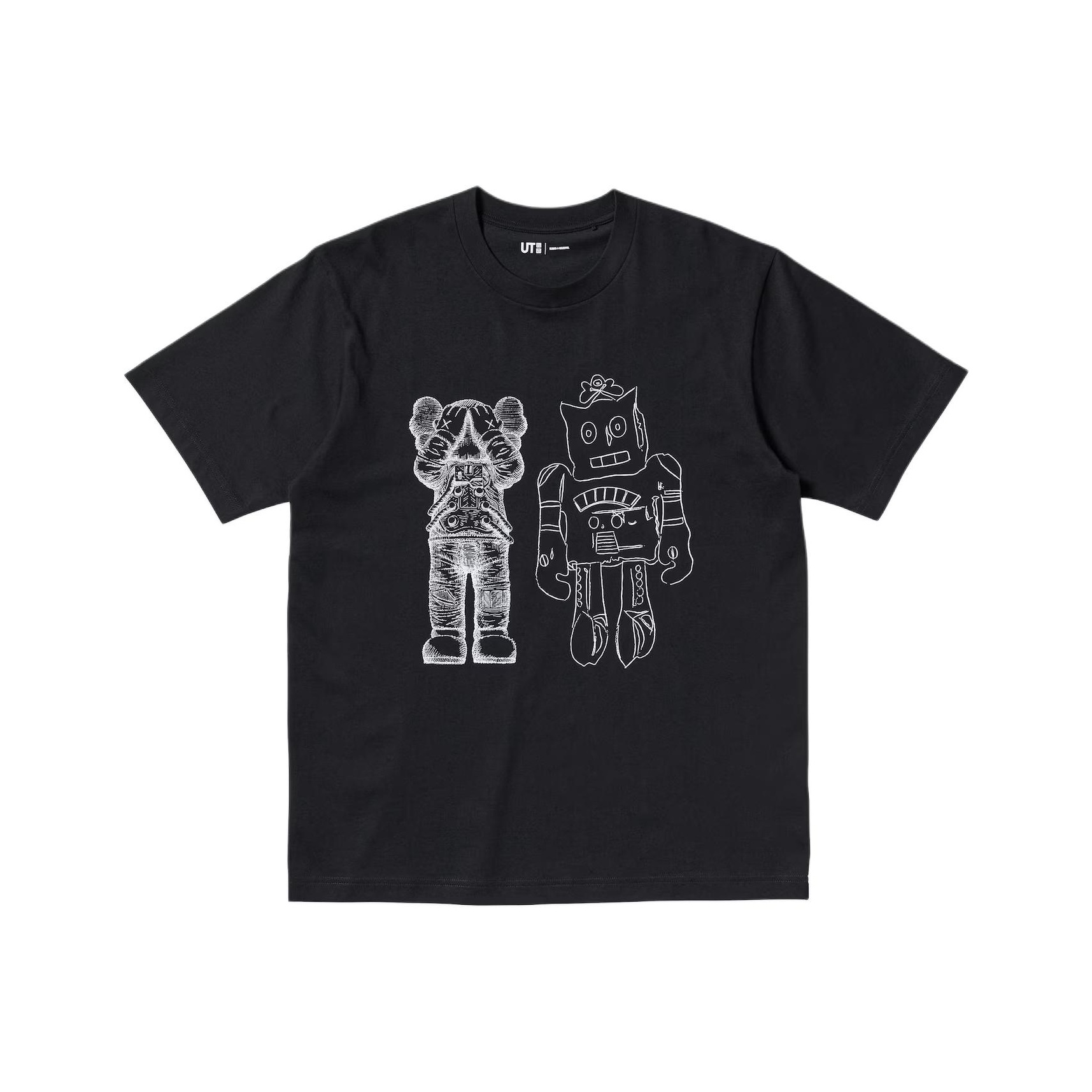 KAWS + WARHOL コラボジャケット Sサイズ 黒 KAWS Warhol Robot Tee
