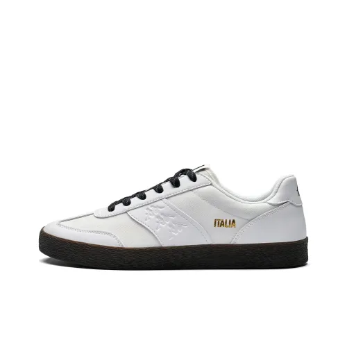 Kappa Back to Back Anti Slip Wear Resistant Low Top Skateboard Shoes Unisex Classic White
