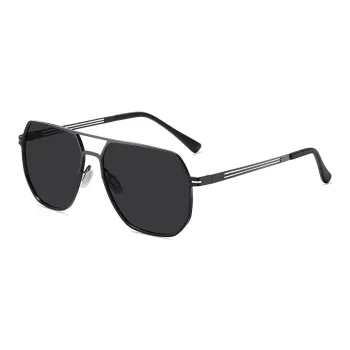 PRETTYALLUSION Stainless Steel Aviator Sunglasses Men's