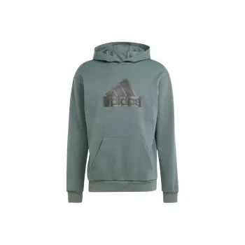 Adidas Future Icons Badge Of Sport Hoodie Sweatshirt Men's Green