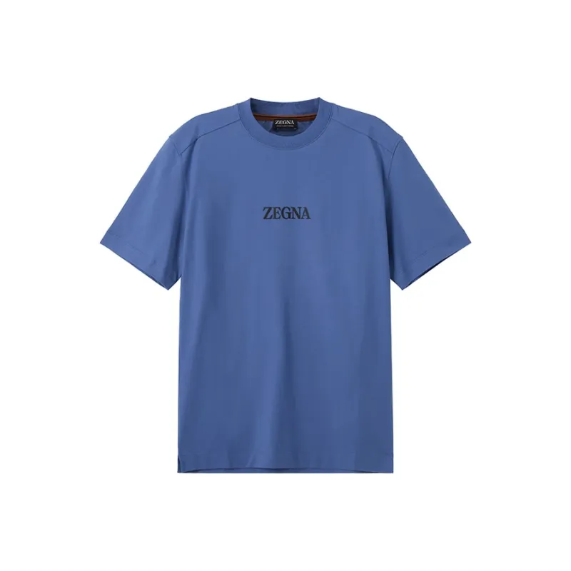 Ermenegildo Zegna Logo Detailed Crewneck T Shirt-0