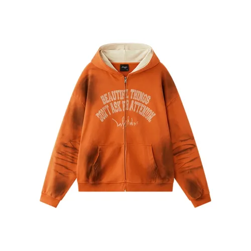 LOVE ME LATER Zip Closure Hoodie Loose Fit Cardigan Coat Unisex