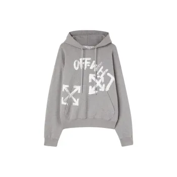 OFF WHITE Paint Script Arrows Skate Hoodie