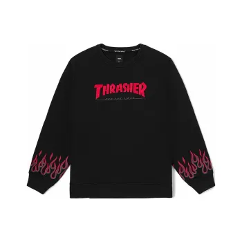 Vans x THRASHER FLAME THRASHER Sweatshirt Unisex Black