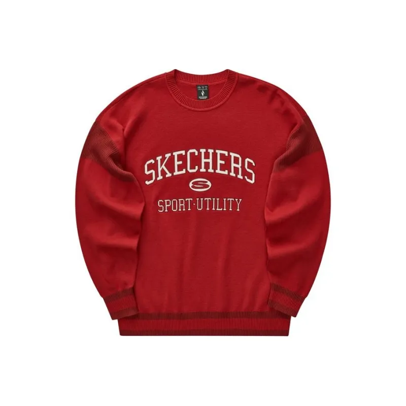 Skechers Colorful Sweatshirt Unisex Berry Red-0