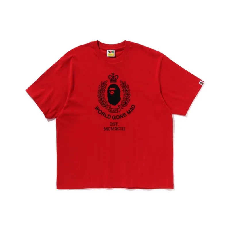 A BATHING APE Crest College Logo Relaxed Fit Tee-2