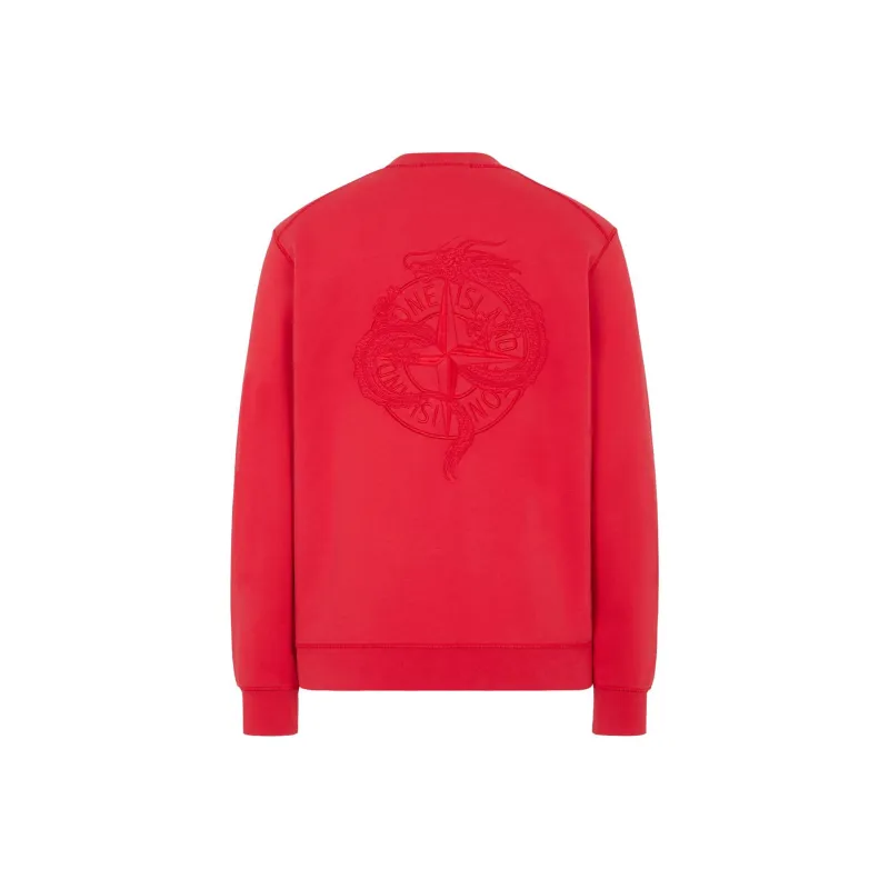 STONE ISLAND Year Of The Dragon Special Series Sweatshirt Unisex Red-0