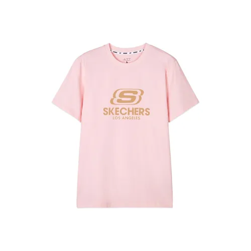 Skechers T-Shirt Unisex White Lime Pink