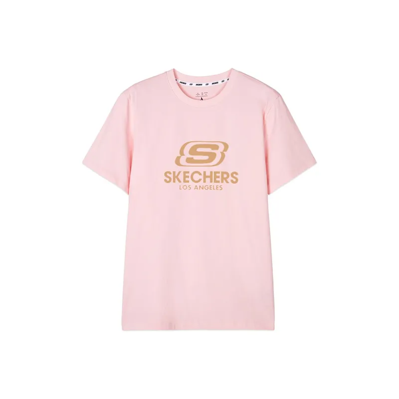 Skechers T-Shirt Unisex White Lime Pink-0