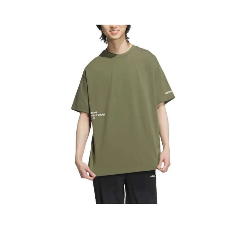 Adidas T-Shirts Rock Olive GreenGender Neutral-2