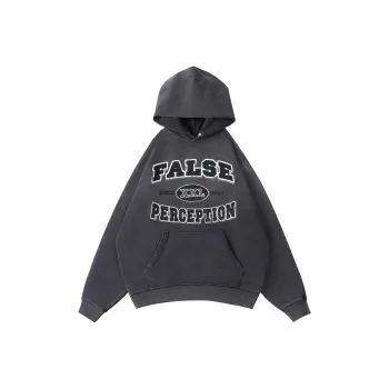 False Perception Hoodie Unisex Washed Black
