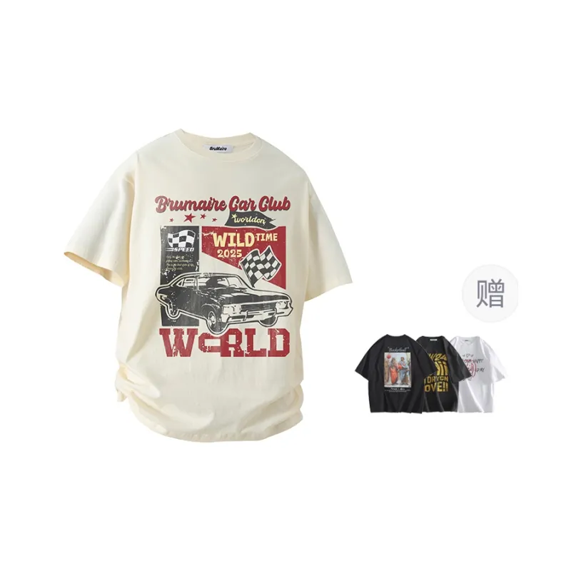 BRUMAIRE T Shirt Unisex Dark Gray Includes Random Print Short Sleeved-6