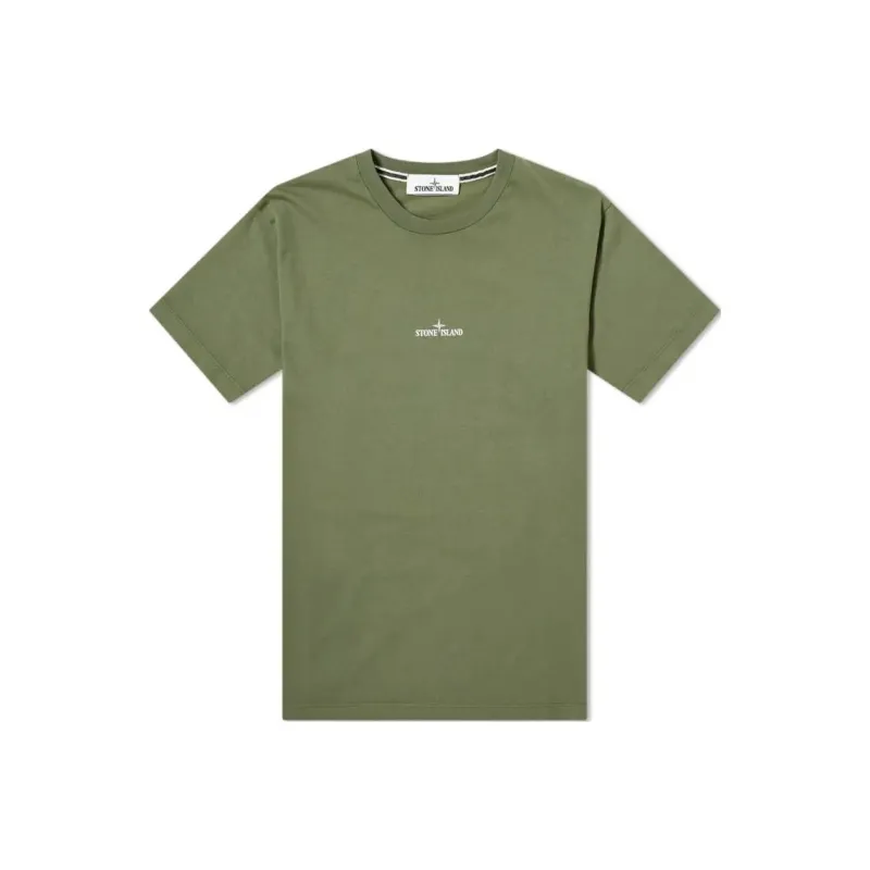 STONE ISLAND T Shirt Men's Olive Green-0