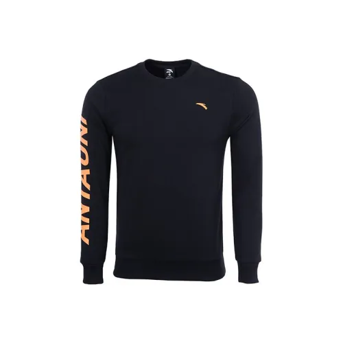 ANTA Life Collection Sweatshirts Men Black Orange