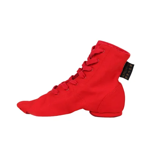 The Red Shoes 내마모성과 가벼운 디자인 하이탑 캔버스 신발 남녀공용