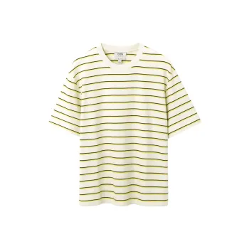 COS T Shirt Men's Yellow/Stripes