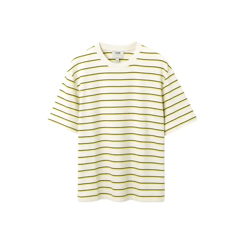 COS T Shirt Men's Yellow/Stripes-0