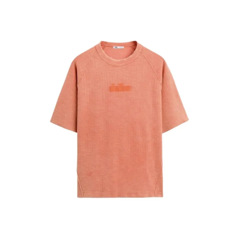 ZARA T-Shirts Men Orange-0