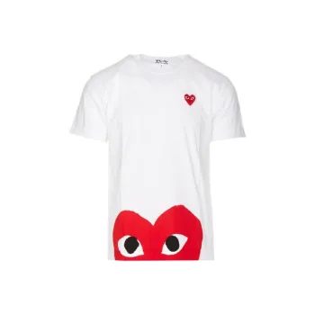 Comme Des Garcons Play Women's Red Half Heart T shirt