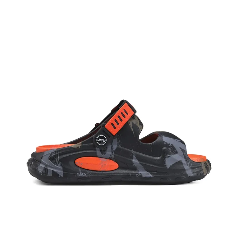 JEANSWEST The Unique Graffiti Niche Design Sense Of The National Tide Beach Sandals Men's-1