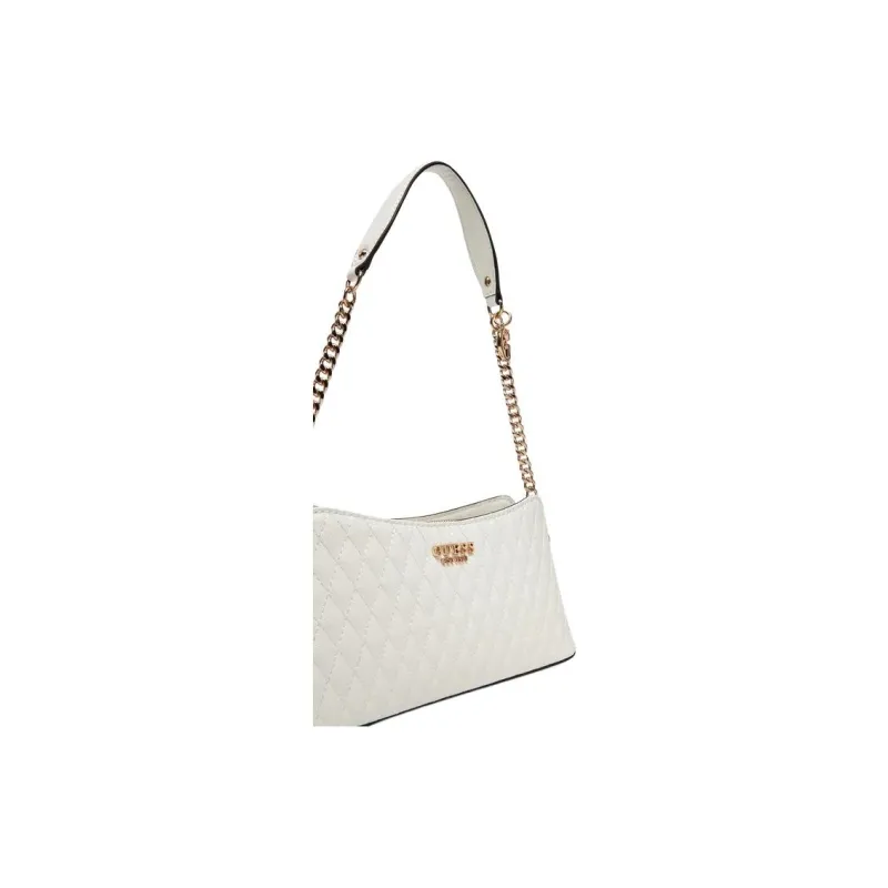 GUESS Faux Leather Shoulder Bag Trumpets Women's White-2
