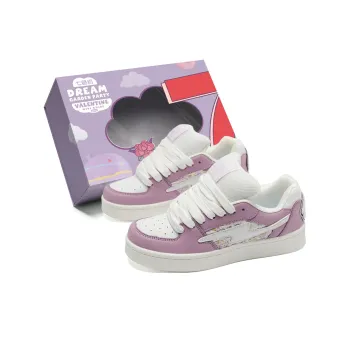 7 SEVFUN Wear resistant And Lightweight Low Top Skateboard Shoes Unisex Chanel Inspired Purple