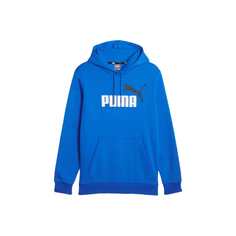 PUMA Essentials+ Two Tone Big Logo Men's Hoodie Sweatshirt Men's Blue-0