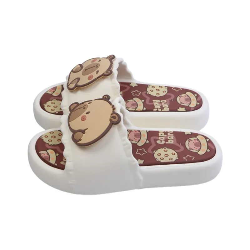 Thin Strips Slippers Unisex, Black-20