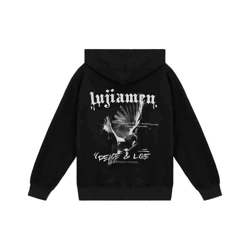 LUJIAMEN Sweatshirt Unisex Black-0